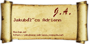 Jakubács Adrienn névjegykártya